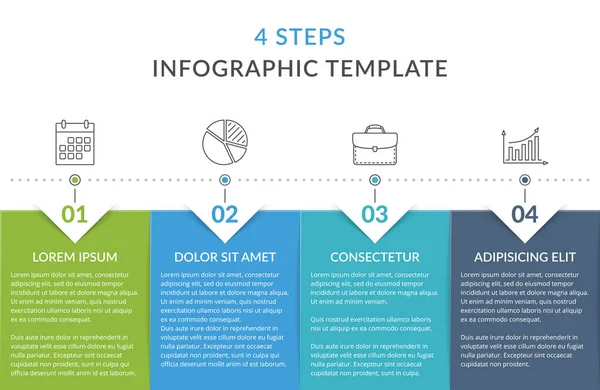 Infographic Template Steps Options Workflow Process Chart Vector Eps10 Illustration — 图库矢量图片