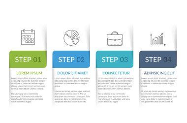 Infographic template with 4 steps, workflow, process chart, vector eps10 illustration