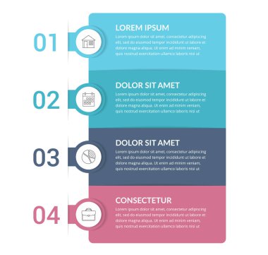 Infographic template with 4 steps, workflow, process chart, vector eps10 illustration