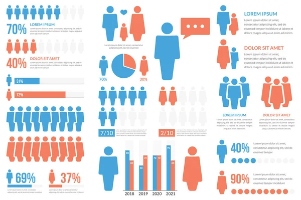 Emberek Infografikája Jelentések Előadások Vektor Eps10 Illusztráció Vektor Grafikák