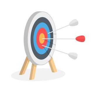 Üç oklu hedef, vektör eps10 illüstrasyon