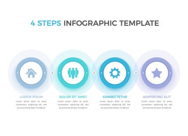 Infographic template with 4 steps, workflow, process chart, vector eps10 illustration