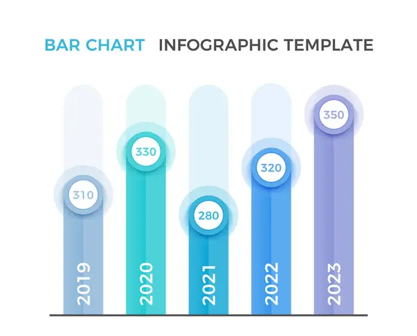Színes Sáv Chart Sablon Elem Üzleti Infografika Sablon Vektor Eps10 Stock Illusztrációk