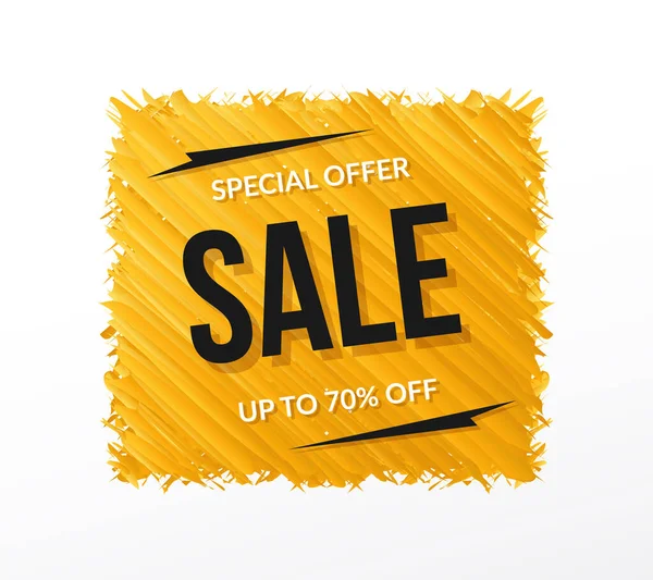 Yellow Square Sale Banner Vector Eps10 Illustration Vector Graphics