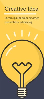 Metnin, fikrin, vektör eps10 illüstrasyonun için parlayan ampul ve yer