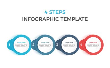 Infographic template with 4 steps, workflow, process chart, vector eps10 illustration