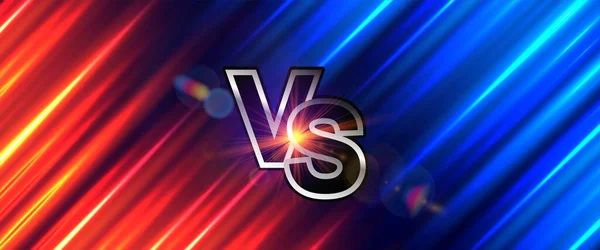 Red Blue Fast Lines Background Glowing Sign Fight Night Battle — Stock vektor