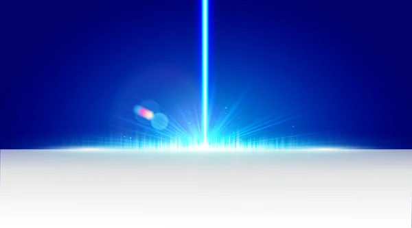 Futurystyczne Środowisko Sci Biała Powierzchnia Soczewką Laserową Niebieskim Światłem Tle — Zdjęcie stockowe