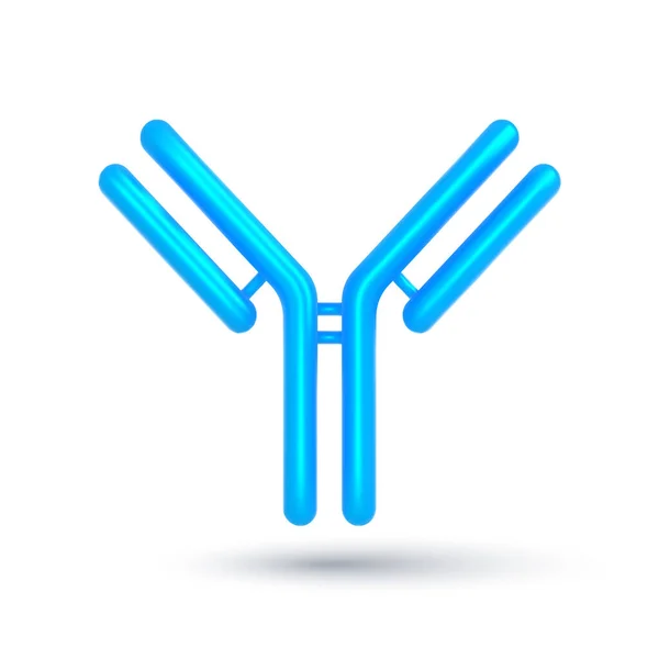 Antikörper Immunglobulin Molekül Proteine Schützen Medizinisches Symbol Vektorillustration — Stockvektor