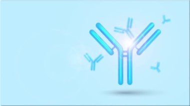 Antikor immünoglobülin 3 boyutlu molekül. Koruyucu proteinler. Tıbbi Sancak