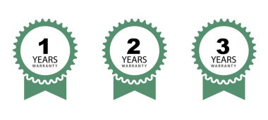 1, 2, 3 yıl garanti etiketi. Kurdeleli dişli tekerlek