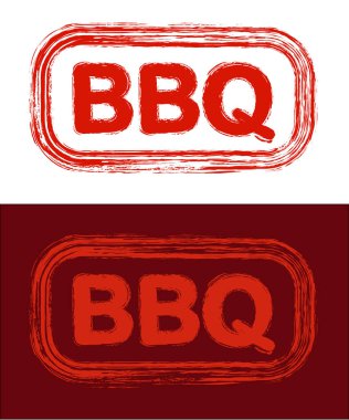 BBQ Grafik, metin, yazı efekti, barbekü markalaştırma, dışarıdan pişirme için logo.
