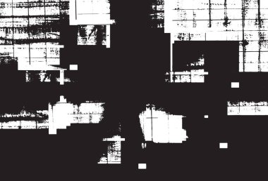 Grunge siyah ve beyaz kentsel vektör doku şablon. Karanlık dağınık toz sıkıntı arka plan kaplaması. Gürültü ve tahıl ile soyut noktalı, çizik, Vintage efekti oluşturmak kolay. Yaşlanma tasarım öğesi