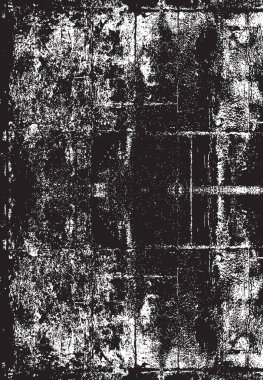 Grunge siyah ve beyaz kentsel vektör doku şablon. Karanlık dağınık toz sıkıntı arka plan kaplaması. Gürültü ve tahıl ile soyut noktalı, çizik, Vintage efekti oluşturmak kolay. Yaşlanma tasarım öğesi