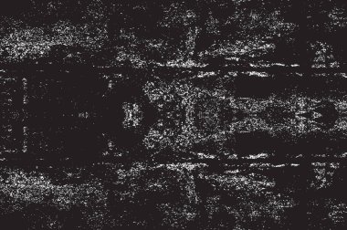 Grunge siyah ve beyaz kentsel vektör doku şablon. Karanlık dağınık toz sıkıntı arka plan kaplaması. Gürültü ve tahıl ile soyut noktalı, çizik, Vintage efekti oluşturmak kolay. Yaşlanma tasarım öğesi