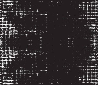 Grunge siyah ve beyaz kentsel vektör doku şablon. Karanlık dağınık toz sıkıntı arka plan kaplaması. Gürültü ve tahıl ile soyut noktalı, çizik, Vintage efekti oluşturmak kolay. Yaşlanma tasarım öğesi