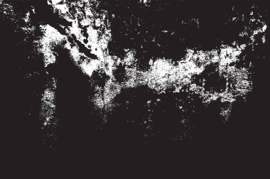 Grunge siyah ve beyaz kentsel vektör doku şablon. Karanlık dağınık toz sıkıntı arka plan kaplaması. Gürültü ve tahıl ile soyut noktalı, çizik, Vintage efekti oluşturmak kolay. Yaşlanma tasarım öğesi