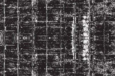 Grunge siyah ve beyaz kentsel vektör doku şablon. Karanlık dağınık toz sıkıntı arka plan kaplaması. Gürültü ve tahıl ile soyut noktalı, çizik, Vintage efekti oluşturmak kolay. Yaşlanma tasarım öğesi