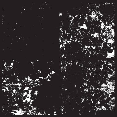 Grunge siyah ve beyaz kentsel vektör doku şablon. Karanlık dağınık toz sıkıntı arka plan kaplaması. Gürültü ve tahıl ile soyut noktalı, çizik, Vintage efekti oluşturmak kolay. Yaşlanma tasarım öğesi