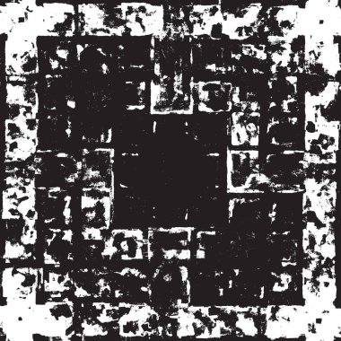 Grunge siyah ve beyaz kentsel vektör doku şablon. Karanlık dağınık toz sıkıntı arka plan kaplaması. Gürültü ve tahıl ile soyut noktalı, çizik, Vintage efekti oluşturmak kolay. Yaşlanma tasarım öğesi