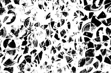 Grunge Siyah ve Beyaz Şehir Vektör Doku Şablonu. Noktalanmış, çizilmiş, Gürültü ve tahılla klasik efekt oluşturulması kolay. Karanlık Toz Örtüsü Tehlike Arkaplanı. Yaşlanma Tasarımı Elementi