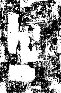 Grunge Siyah ve Beyaz Şehir Vektör Doku Şablonu. Noktalanmış, çizilmiş, Gürültü ve tahılla klasik efekt oluşturulması kolay. Karanlık Toz Örtüsü Tehlike Arkaplanı. Yaşlanma Tasarımı Elementi