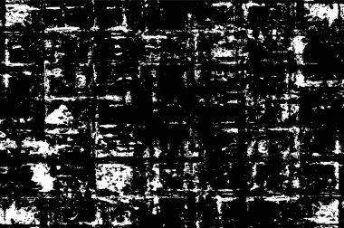 Grunge Siyah ve Beyaz Şehir Vektör Doku Şablonu. Noktalanmış, çizilmiş, Gürültü ve tahılla klasik efekt oluşturulması kolay. Karanlık Toz Örtüsü Tehlike Arkaplanı. Yaşlanma Tasarımı Elementi
