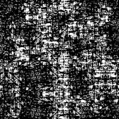 Grunge Siyah ve Beyaz Şehir Vektör Doku Şablonu. Noktalanmış, çizilmiş, Gürültü ve tahılla klasik efekt oluşturulması kolay. Karanlık Toz Örtüsü Tehlike Arkaplanı. Yaşlanma Tasarımı Elementi