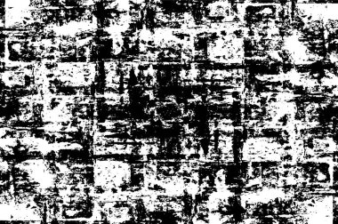 Grunge Siyah ve Beyaz Şehir Vektör Doku Şablonu. Noktalanmış, çizilmiş, Gürültü ve tahılla klasik efekt oluşturulması kolay. Karanlık Toz Örtüsü Tehlike Arkaplanı. Yaşlanma Tasarımı Elementi