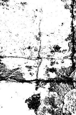 Grunge Siyah ve Beyaz Şehir Vektör Doku Şablonu. Noktalanmış, çizilmiş, Gürültü ve tahılla klasik efekt oluşturulması kolay. Karanlık Toz Örtüsü Tehlike Arkaplanı. Yaşlanma Tasarımı Elementi