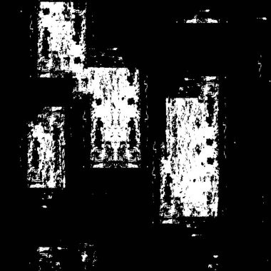 Grunge Siyah ve Beyaz Şehir Vektör Doku Şablonu. Noktalanmış, çizilmiş, Gürültü ve tahılla klasik efekt oluşturulması kolay. Karanlık Toz Örtüsü Tehlike Arkaplanı. Yaşlanma Tasarımı Elementi