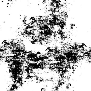 Grunge Siyah ve Beyaz Şehir Vektör Doku Şablonu. Noktalanmış, çizilmiş, Gürültü ve tahılla klasik efekt oluşturulması kolay. Karanlık Toz Örtüsü Tehlike Arkaplanı. Yaşlanma Tasarımı Elementi