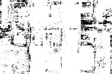 Grunge Siyah ve Beyaz Şehir Vektör Doku Şablonu. Noktalanmış, çizilmiş, Gürültü ve tahılla klasik efekt oluşturulması kolay. Karanlık Toz Örtüsü Tehlike Arkaplanı. Yaşlanma Tasarımı Elementi