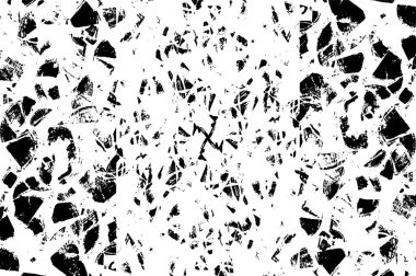 Grunge Siyah ve Beyaz Şehir Vektör Doku Şablonu. Noktalanmış, çizilmiş, Gürültü ve tahılla klasik efekt oluşturulması kolay. Karanlık Toz Örtüsü Tehlike Arkaplanı. Yaşlanma Tasarımı Elementi
