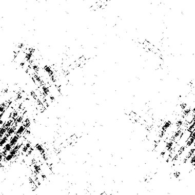 Grunge Siyah ve Beyaz Şehir Vektör Doku Şablonu. Noktalanmış, çizilmiş, Gürültü ve tahılla klasik efekt oluşturulması kolay. Karanlık Toz Örtüsü Tehlike Arkaplanı. Yaşlanma Tasarımı Elementi