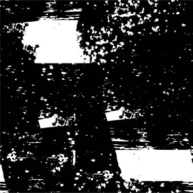 Grunge Siyah ve Beyaz Şehir Vektör Doku Şablonu. Noktalanmış, çizilmiş, Gürültü ve tahılla klasik efekt oluşturulması kolay. Karanlık Toz Örtüsü Tehlike Arkaplanı. Yaşlanma Tasarımı Elementi