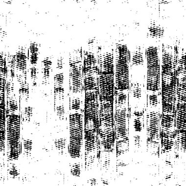 Grunge Siyah ve Beyaz Şehir Vektör Doku Şablonu. Noktalanmış, çizilmiş, Gürültü ve tahılla klasik efekt oluşturulması kolay. Karanlık Toz Örtüsü Tehlike Arkaplanı. Yaşlanma Tasarımı Elementi