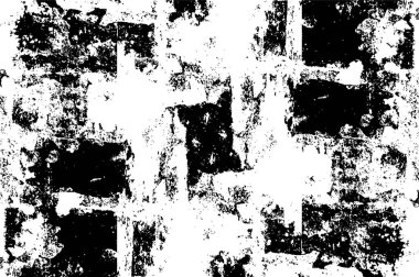 Grunge Siyah ve Beyaz Şehir Vektör Doku Şablonu. Noktalanmış, çizilmiş, Gürültü ve tahılla klasik efekt oluşturulması kolay. Karanlık Toz Örtüsü Tehlike Arkaplanı. Yaşlanma Tasarımı Elementi