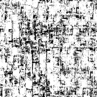 Grunge Siyah ve Beyaz Şehir Vektör Doku Şablonu. Noktalanmış, çizilmiş, Gürültü ve tahılla klasik efekt oluşturulması kolay. Karanlık Toz Örtüsü Tehlike Arkaplanı. Yaşlanma Tasarımı Elementi