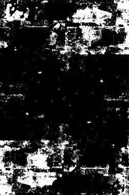 Grunge Siyah ve Beyaz Şehir Vektör Doku Şablonu. Noktalanmış, çizilmiş, Gürültü ve tahılla klasik efekt oluşturulması kolay. Karanlık Toz Örtüsü Tehlike Arkaplanı. Yaşlanma Tasarımı Elementi