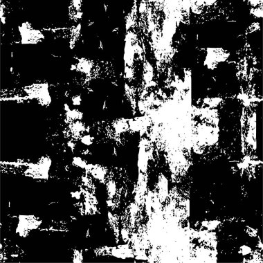 Grunge Siyah ve Beyaz Şehir Vektör Doku Şablonu. Noktalanmış, çizilmiş, Gürültü ve tahılla klasik efekt oluşturulması kolay. Karanlık Toz Örtüsü Tehlike Arkaplanı. Yaşlanma Tasarımı Elementi