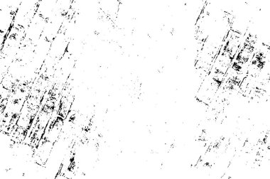 Grunge Siyah ve Beyaz Şehir Vektör Doku Şablonu. Noktalanmış, çizilmiş, Gürültü ve tahılla klasik efekt oluşturulması kolay. Karanlık Toz Örtüsü Tehlike Arkaplanı. Yaşlanma Tasarımı Elementi
