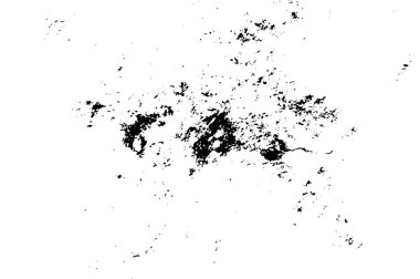 Grunge Siyah ve Beyaz Şehir Vektör Doku Şablonu. Noktalanmış, çizilmiş, Gürültü ve tahılla klasik efekt oluşturulması kolay. Karanlık Toz Örtüsü Tehlike Arkaplanı. Yaşlanma Tasarımı Elementi