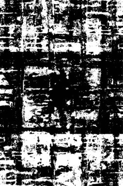 Grunge Siyah ve Beyaz Şehir Vektör Doku Şablonu. Noktalanmış, çizilmiş, Gürültü ve tahılla klasik efekt oluşturulması kolay. Karanlık Toz Örtüsü Tehlike Arkaplanı. Yaşlanma Tasarımı Elementi
