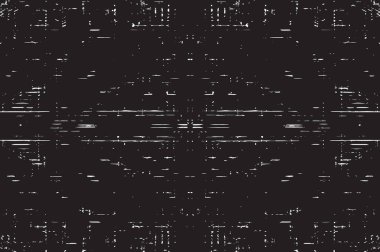 Grunge siyah ve beyaz kentsel vektör doku şablon. Karanlık dağınık toz sıkıntı arka plan kaplaması. Gürültü ve tahıl ile soyut noktalı, çizik, Vintage efekti oluşturmak kolay. Yaşlanma tasarım öğesi