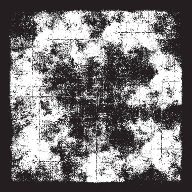 Grunge siyah ve beyaz kentsel vektör doku şablon. Karanlık dağınık toz sıkıntı arka plan kaplaması. Gürültü ve tahıl ile soyut noktalı, çizik, Vintage efekti oluşturmak kolay. Yaşlanma tasarım öğesi