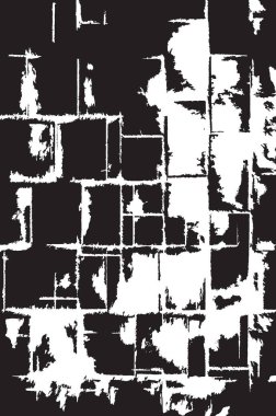 Grunge siyah ve beyaz kentsel vektör doku şablon. Karanlık dağınık toz sıkıntı arka plan kaplaması. Gürültü ve tahıl ile soyut noktalı, çizik, Vintage efekti oluşturmak kolay. Yaşlanma tasarım öğesi