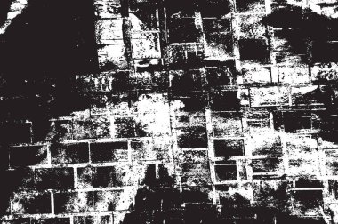 Grunge siyah ve beyaz kentsel vektör doku şablon. Karanlık dağınık toz sıkıntı arka plan kaplaması. Gürültü ve tahıl ile soyut noktalı, çizik, Vintage efekti oluşturmak kolay. Yaşlanma tasarım öğesi