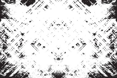 Grunge siyah ve beyaz kentsel vektör doku şablon. Karanlık dağınık toz sıkıntı arka plan kaplaması. Gürültü ve tahıl ile soyut noktalı, çizik, Vintage efekti oluşturmak kolay. Yaşlanma tasarım öğesi