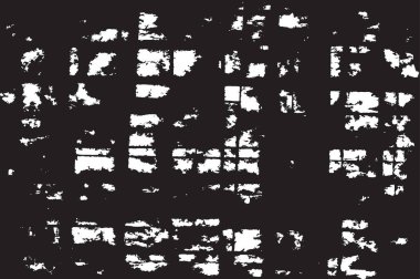 Grunge siyah ve beyaz kentsel vektör doku şablon. Karanlık dağınık toz sıkıntı arka plan kaplaması. Gürültü ve tahıl ile soyut noktalı, çizik, Vintage efekti oluşturmak kolay. Yaşlanma tasarım öğesi